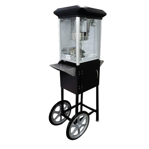 Crispetera Mini Con Carro 8 Onzas Comercial Negra